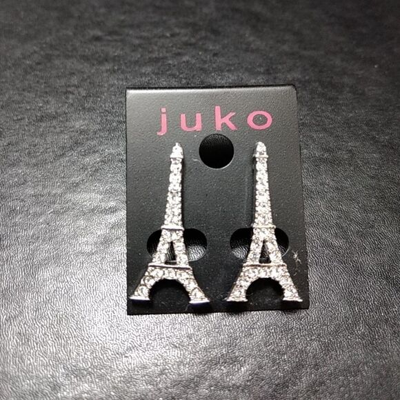 Juko Eiffel tower blingy earrings - Picture 2 of 8